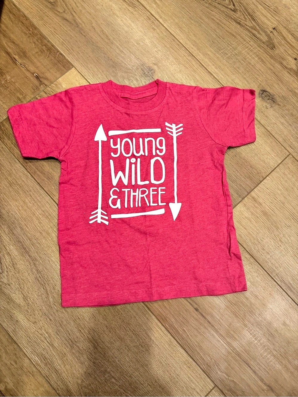 Love & Roses Pink Short Sleeve Tee Baby 3T